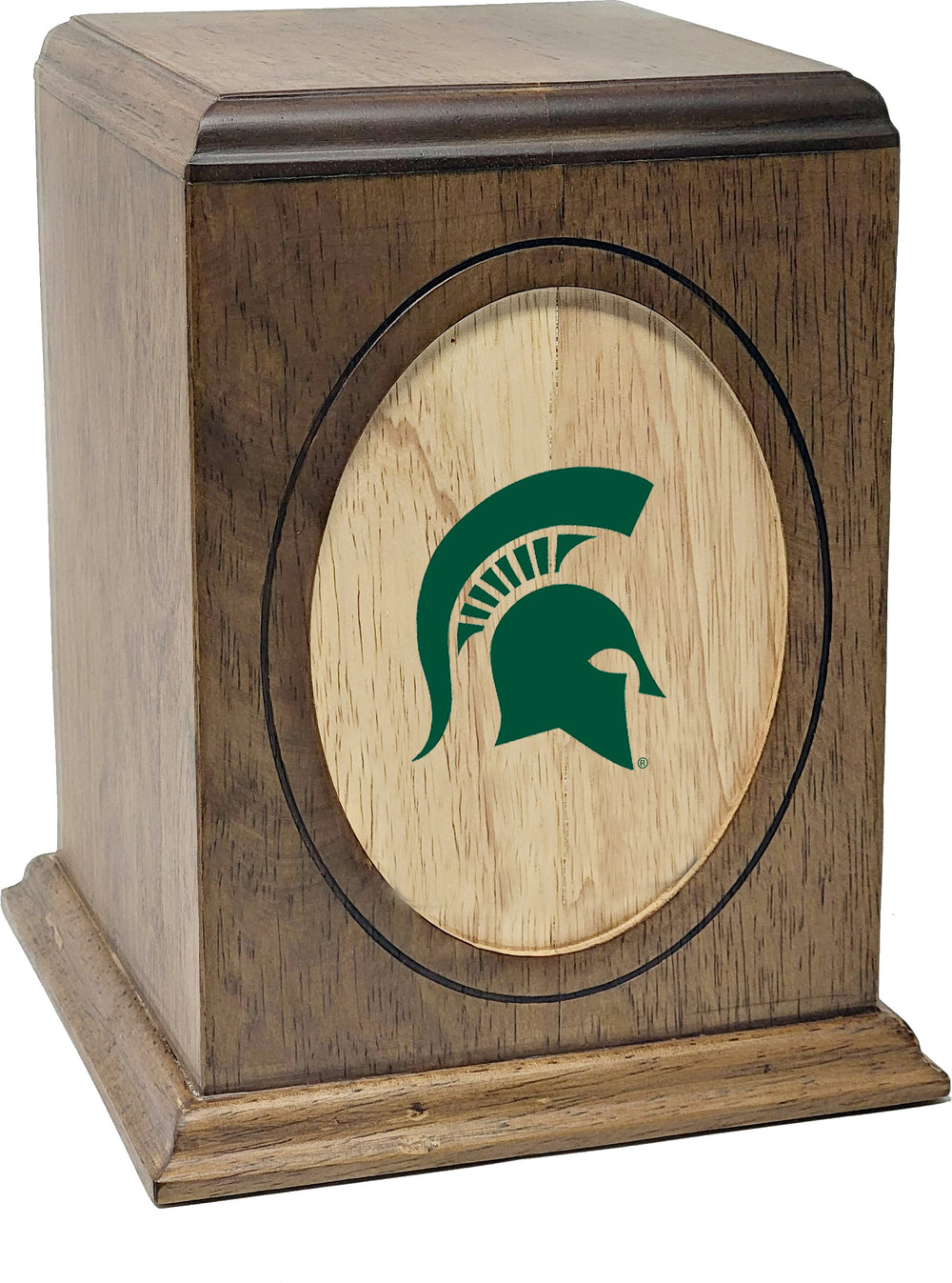 Michigan State Spartans Wooden Memorial Cremation Urn - WDMST100