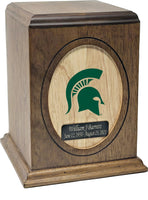 Michigan State Spartans Wooden Memorial Cremation Urn - WDMST100
