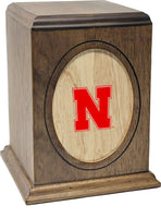 University of Nebraska Cornhuskers Wooden Memorial Cremation Urn - WDNBR100