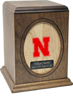 University of Nebraska Cornhuskers Wooden Memorial Cremation Urn - WDNBR100