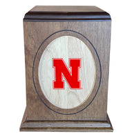 University of Nebraska Cornhuskers Wooden Memorial Cremation Urn - WDNBR100