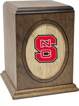 North Carolina State Wolfpack Wooden Memorial Cremation Urn - WDNCSU100