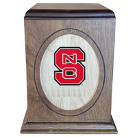 North Carolina State Wolfpack Wooden Memorial Cremation Urn - WDNCSU100