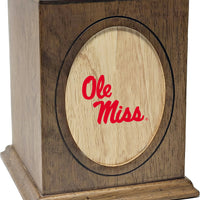 University of Mississippi Ole Miss Rebels Wooden Memorial Cremation Urn - WDOLM100