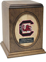 University of South Carolina Gamecocks Wooden Memorial Cremation Urn