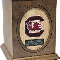 University of South Carolina Gamecocks Wooden Memorial Cremation Urn