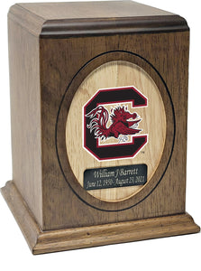 University of South Carolina Gamecocks Wooden Memorial Cremation Urn