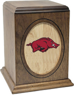 University of Arkansas Razorbacks Wooden Memorial Cremation Urn - WDUARK100