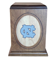 University of North Carolina Tar Heels Wooden Memorial Cremation Urn - WDUNC100