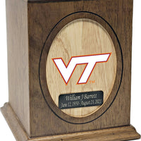 Virginia Tech Hokies Wooden Memorial Cremation Urn - WDVGTE100