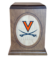 University of Virginia Cavaliers Wooden Memorial Cremation Urn - WDVRG100