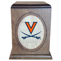 University of Virginia Cavaliers Wooden Memorial Cremation Urn - WDVRG100