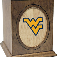 West Virginia University Mountaineers Wooden Memorial Cremation Urn - WDWVG100