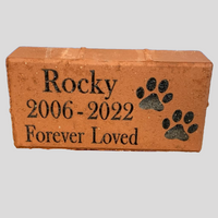 Custom Engraved Red Brick For Outdoor Memorial - IUBRICK100