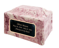 Wild Rose Pillared Cultured Marble Adult Cremation Urn

