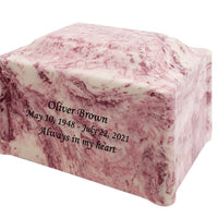 Wild Rose Pillared Cultured Marble Adult Cremation Urn