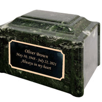 Winter Pines Pillared Cultured Marble Adult Cremation Urn