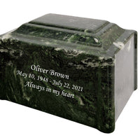 Winter Pines Pillared Cultured Marble Adult Cremation Urn