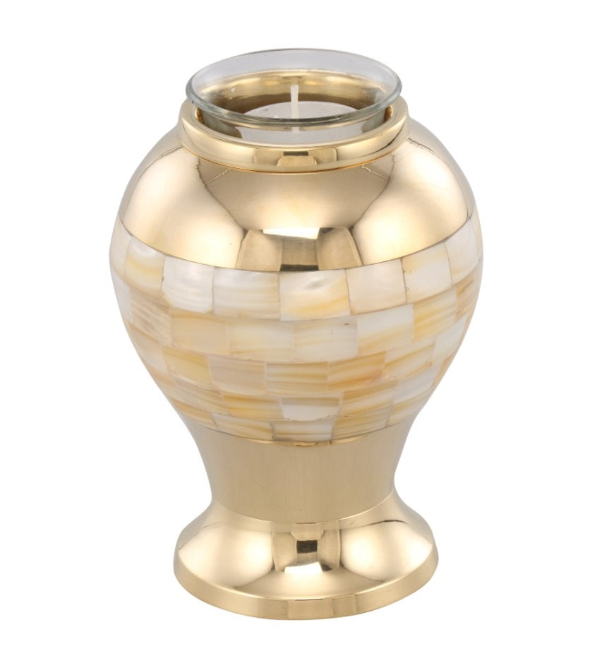 MOP Gold Tealight Cremation Urn - IUET116-TL