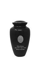 Fingerprint Cremation Urn - Black (IUFIPR100-Black)
