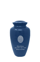Fingerprint Cremation Urn, Blue - IUFIPR100-Blue