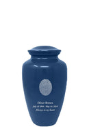 Fingerprint Cremation Urn - Blue