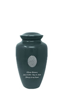Fingerprint Cremation Urn - Green (IUFIPR100-Green)