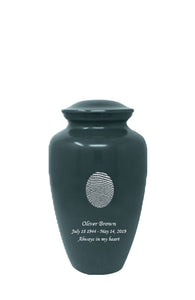Fingerprint Cremation Urn - Green