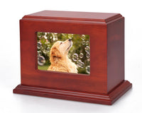 Cherry Finish Deco Top Picture Frame Pet Cremation Urn - IUB011