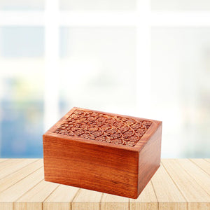Large Solid Rosewood Hand-carved Tree of Life Cremation Urn - IUWD100-TOL