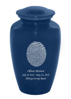 Fingerprint Cremation Urn - Blue (IUFIPR100-Blue)